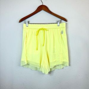 Free People Movement Women’s Mesh Yellow Shorts Size Medium NEW